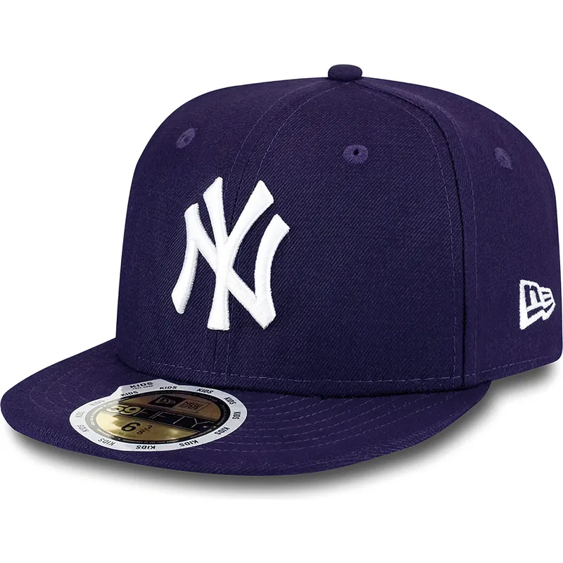 mutzen-flach-violett-angepasst-fur-kinder-59fifty-essential-der-new-york-yankees-mlb-von-new-era